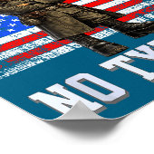 Poster Pas de rois pas de tyrans drapeau américain design (Coin)