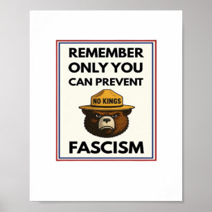Poster Pas de rois Seul vous pouvez empêcher le fascisme