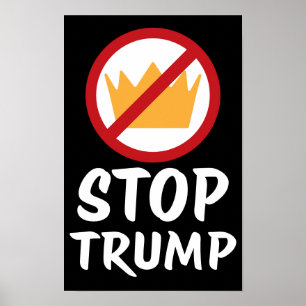 Poster PAS DE ROIS STOP TRUMP Anti-Trump RYB Manifest
