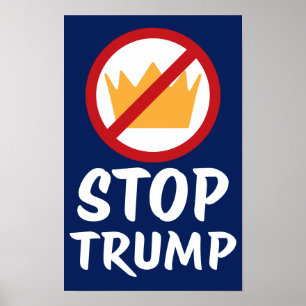 Poster PAS DE ROIS STOP TRUMP Anti-Trump RYBl Manifes