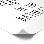 Poster Pas De Selfies Dans La Salle De Bain Drôle (Coin)