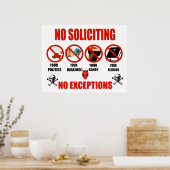 Poster Pas de sollicitation (Cuisine)