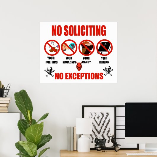 Poster Pas de sollicitation (Bureau à domicile)