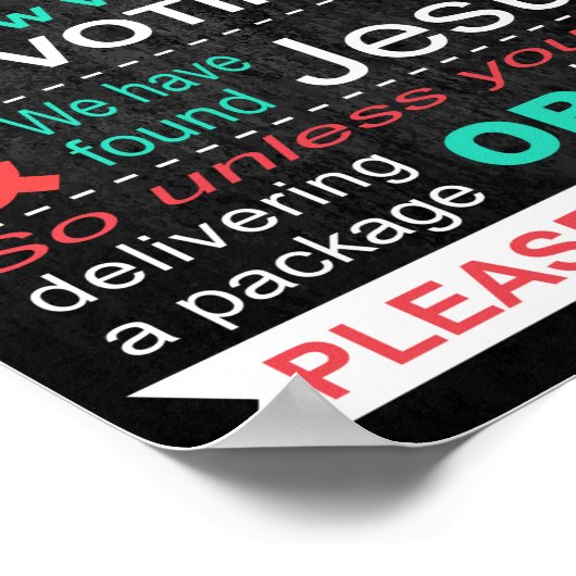 Poster - Pas de sollicitation (Coin)