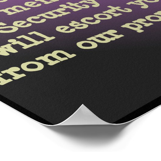 Poster Pas de sollicitation (Coin)