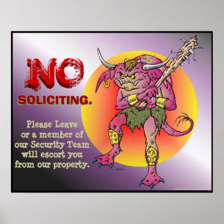 Poster Pas de sollicitation