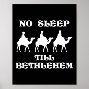 Poster Pas De Sommeil Jusqu'À Bethléem Drôle Trois Rois M