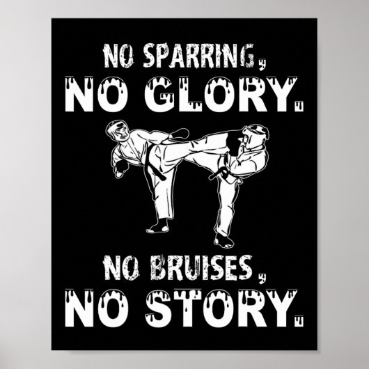 Poster Pas De Sparring Pas De Glory Motivational Karate C (Devant)
