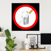 Poster Pas de symbole fumeur (Bureau à domicile)