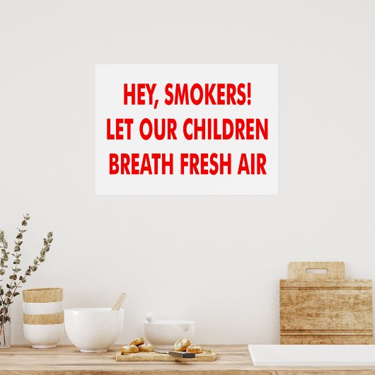 Poster Pas de tabac (Cuisine)