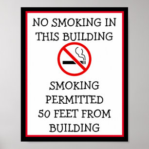 Poster Pas de tabac dans ce bâtiment S'il vous plaît sign