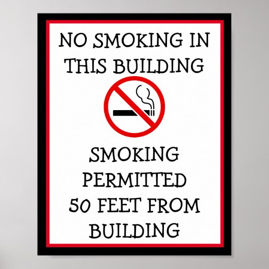 Poster Pas de tabac dans ce bâtiment S'il vous plaît sign (Devant)