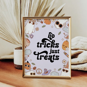 Poster Pas de tours, juste des friandises Fantôme Anniver