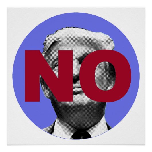 Poster Pas de Trump (violet et rouge) (Devant)