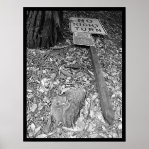 Poster pas de virage à droite