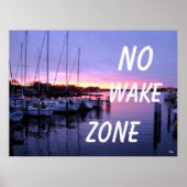 Poster Pas de Wake Zone Marina Sunset (Devant)