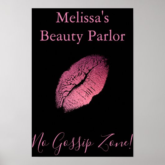 Poster Pas de zone de commérage Lèvres roses sur Arrière  (Devant)
