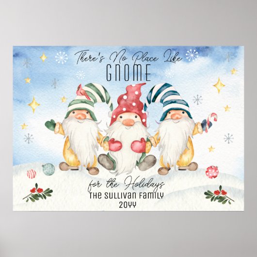 Poster Pas d'endroit comme Gnome pour les vacances (Devant)