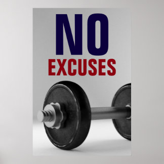 Poster Pas d'examen Bodybuilding Fitness Inspirational