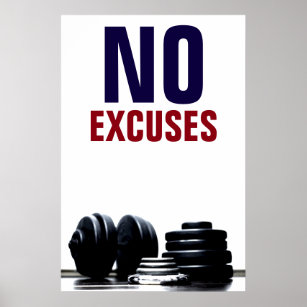 Poster Pas d'examen Bodybuilding Fitness Inspirational