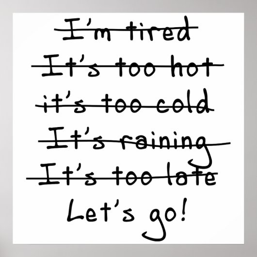 Poster Pas d'excuses...Allons-y (Devant)