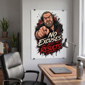 Poster Pas d'excuses. Juste des résultats.