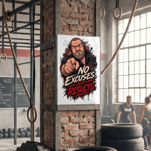 Poster Pas d'excuses. Juste des résultats.