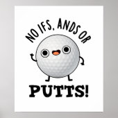 Poster Pas D'Ifs Et De Puttes Funny Golf Pun (Devant)