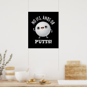 Poster Pas D'Ifs Et De Puttes Funny Golf Pun Dark BG (Cuisine)