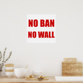 Poster Pas d'interdiction, pas de mur (Cuisine)