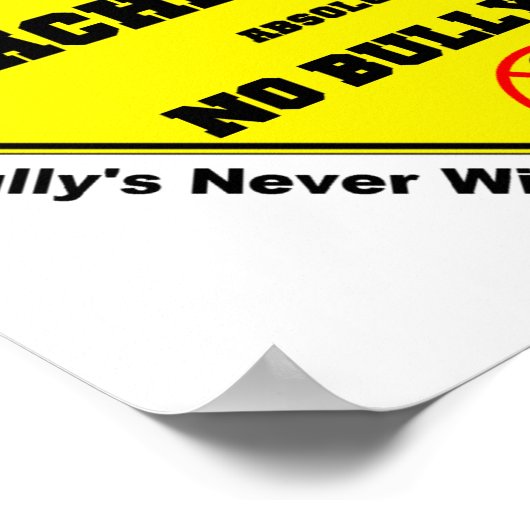 Poster Pas d'intimidation à haute voix (Coin)