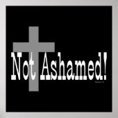 Poster Pas Honte ! Romains 1:16 (avec Croix) (Devant)