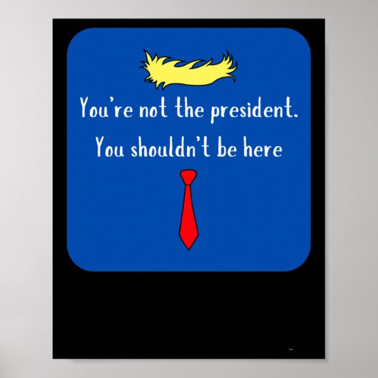 Poster Pas le président - Bleu (Devant)