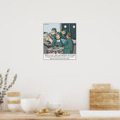 Poster Pas le temps de pratiquer la musique Leçons Docteu (Cuisine)