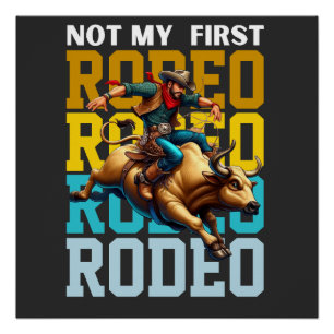 Poster Pas ma première chemise de rodéo  Chemise d'annive