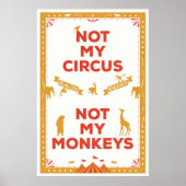 Poster Pas mon cirque, pas mes singes (Devant)