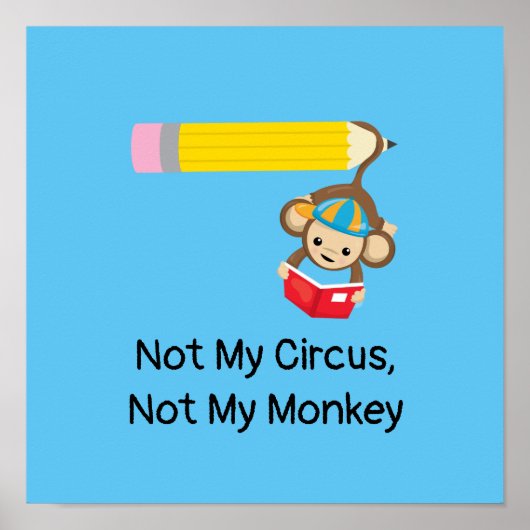 Poster Pas mon cirque, pas mon singe (Devant)