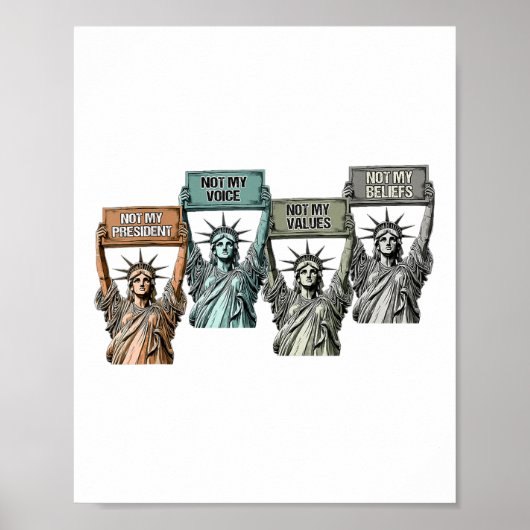 Poster Pas Mon Président Pas Ma Voix Pas Mes Valeurs Pas (Devant)