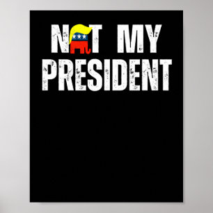 Poster Pas mon président Trump 2025