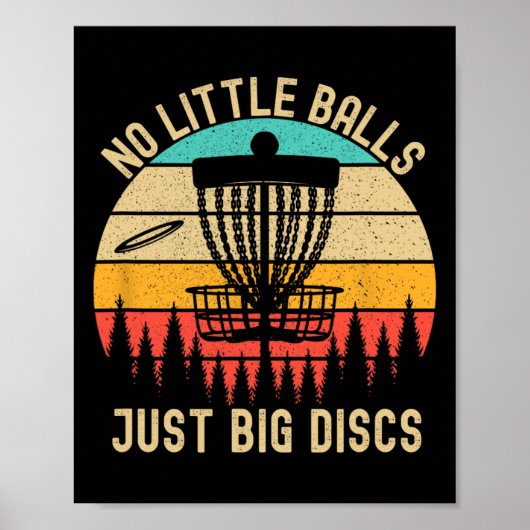 Poster Pas petit juste gros disques drôle Disc Golf _2 (Devant)