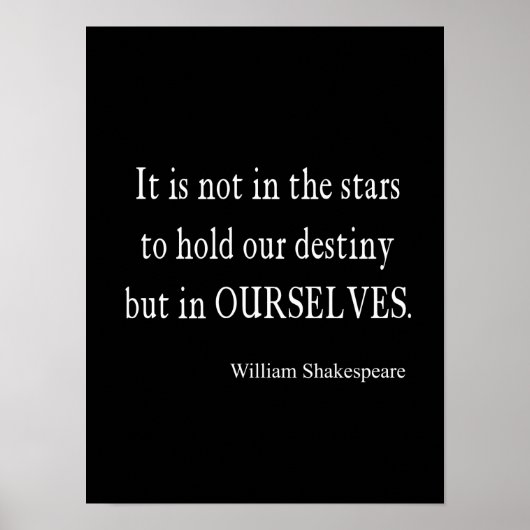 Poster Pas Stars Destiny, Mais Nous-Mêmes Shakespeare Cit (Devant)