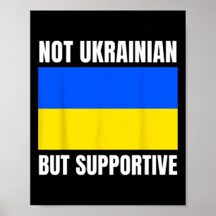 Poster Pas ukrainien mais soutien du drapeau ukrainien