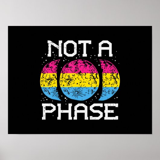 Poster Pas Un Drapeau Pansexuel Phase Lune Drôle Pan Fier (Devant)