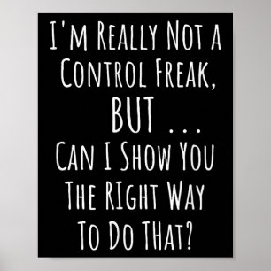 Poster Pas Un Freak De Contrôle Mais Drôle Perfectioniste