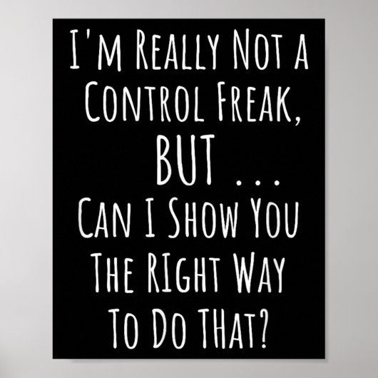 Poster Pas Un Freak De Contrôle Mais Drôle Perfectioniste (Devant)