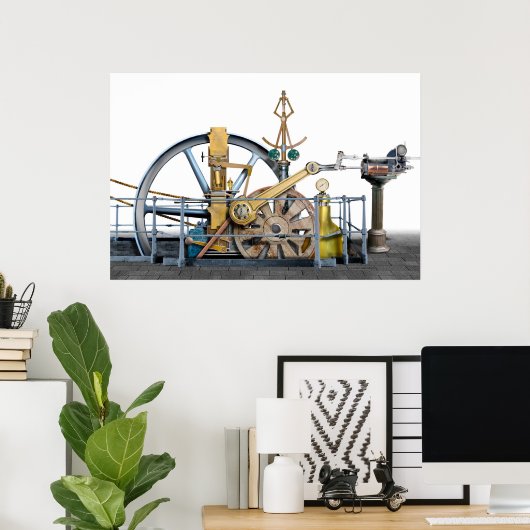 Poster Pas une machine à vapeur... (Bureau à domicile)