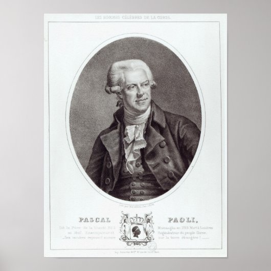 Poster Pascal Paoli, 1872 (Devant)
