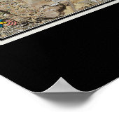 Poster Paso Robles California Carte satellite de l'affich (Coin)