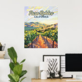 Poster Paso Robles California Vineyard Côte Centrale (Bureau à domicile)