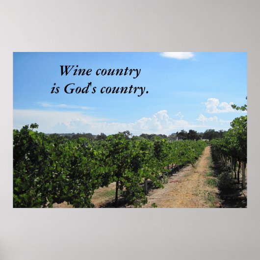 Poster Paso Robles Wine Land (Voorkant)